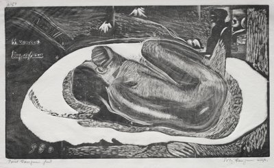 Noa Noa: Manao Yupapau (sett av de dødes ånder) av Paul Gauguin
