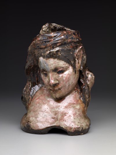 Portrettvase av Mme. Schuffenecker, ca. 1889-90 (glasert steintøy) av Paul Gauguin