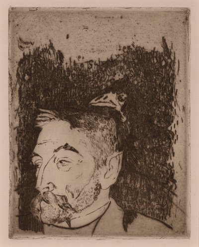 Portrett av Sat?fane Mallarm? av Paul Gauguin