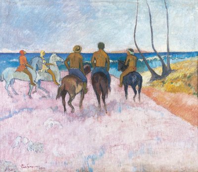 Fransk: Cavaliers sur la plage 28I29 Ryttere på stranden (I) av Paul Gauguin