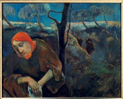 Selvportrett eller "" Kristus i olivenhagen"" Maleri av Paul Gauguin (1848-1903) 1889 Palm Beach. Norton Museum of Art av Paul Gauguin