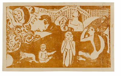 Love, and You Will Be Happy, fra Suite of Late Wood-Block Prints av Paul Gauguin