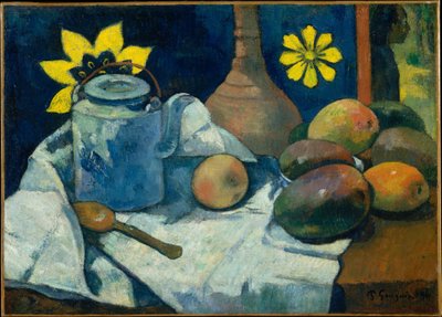 Stilleben med tekanne og frukt av Paul Gauguin