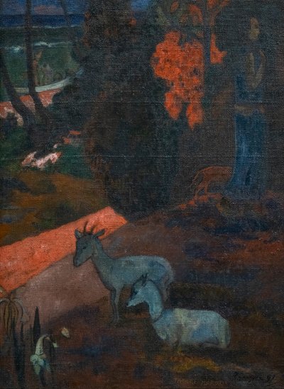 TARARI MARURU (landskap med to geiter) av Paul Gauguin