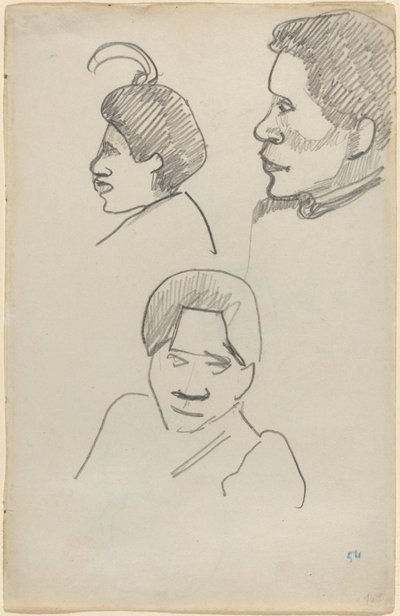 Tahitiske hoder av Paul Gauguin