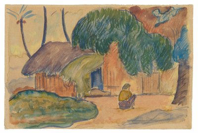 Tahitisk hytte av Paul Gauguin