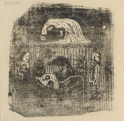 Te Atua The Gods Small Plate [verso], i eller etter 1895. av Paul Gauguin