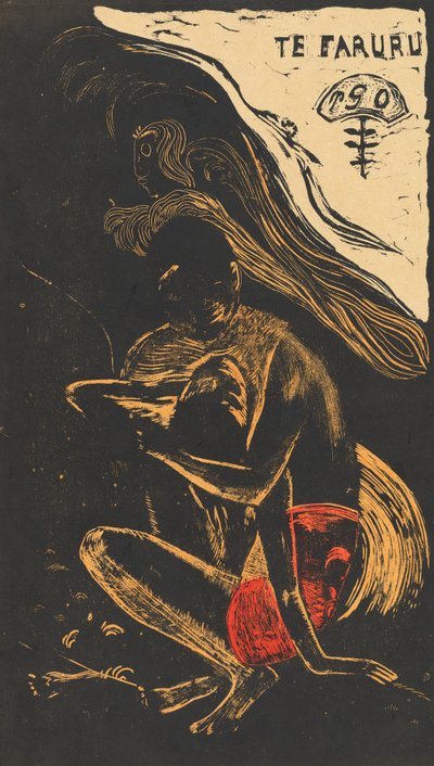 Te Faruru They are Making Love Here, 18941895. av Paul Gauguin