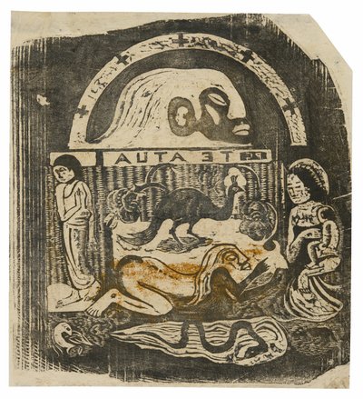 Te atua (Guden), fra Suite of Late Wood-Block Prints av Paul Gauguin