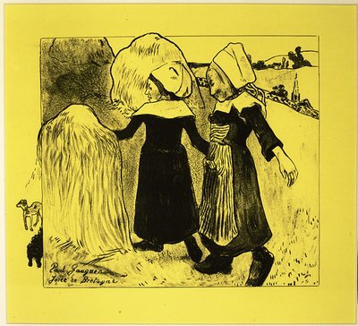 The Joys of Brittany, fra Volpini Suite: Dessins lithographiques, 1889., 1889. av Paul Gauguin