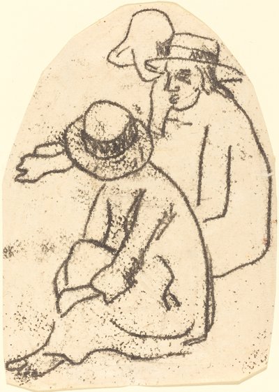 Three Tahitians Study for The Sister of Charity, 18991902. av Paul Gauguin