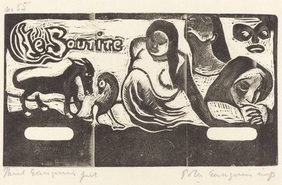 Tittelside for Le Sourire Tittel på smilet, i eller etter 1895. av Paul Gauguin