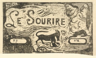 Tittelside for Le Sourire Tittel på smilet, i eller etter 1895. av Paul Gauguin