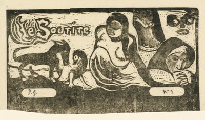 Tittelside for Le Sourire Tittel på smilet, i eller etter 1895. av Paul Gauguin