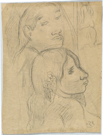 To Marquesans [verso] av Paul Gauguin