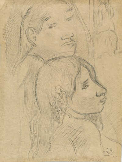To Marquesans [verso], ca. 1902. av Paul Gauguin