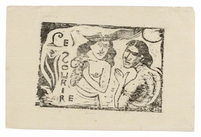 Two Women Chattering, headpiece for Le Sourire av Paul Gauguin