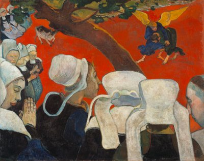 Visjon etter prekenen Jacob Wrestling with the Angel, 1888. av Paul Gauguin
