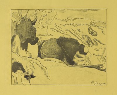 Vaskedamer, 1889 av Paul Gauguin
