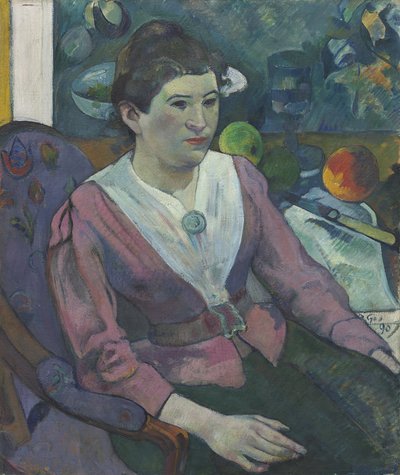 Kvinne foran et stilleben av Cézanne av Paul Gauguin