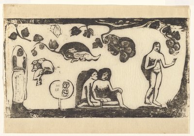 Kvinner, dyr og løvverk av Paul Gauguin