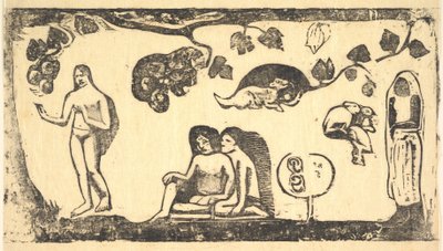 Kvinner, dyr og løvverk, 1898. av Paul Gauguin