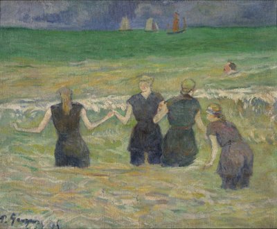 "Unge kvinner bader" -maleri av Paul Gauguin (1848-1903) 1885 National Museum of Western Art, Tokyo Japan av Paul Gauguin