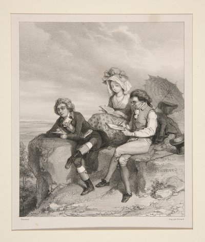 (TO KUNSTNER D av Paul Gavarni