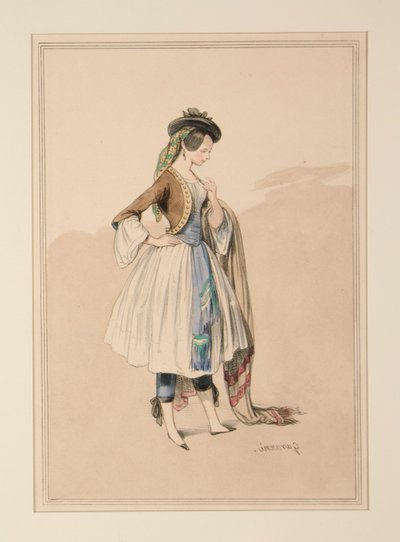GAVARNI COSTUMES, utført av Moreau, av Paul Gavarni