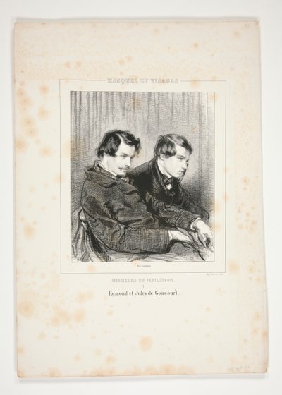 Edmond og Jules de Goncourt av Paul Gavarni