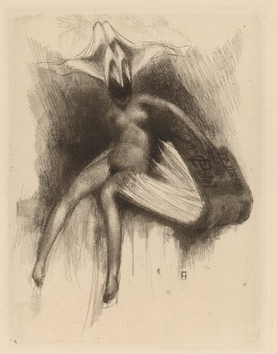 Eks Libris C. Patel av Paul Gavarni