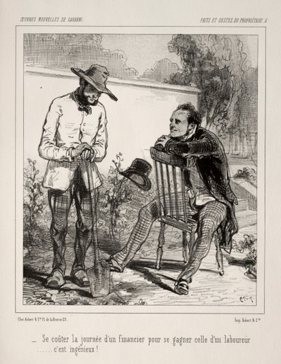 Laget og bevegelser av eieren. av Paul Gavarni