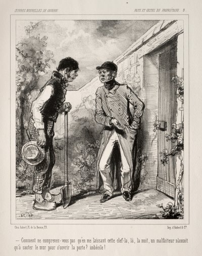Handlinger og handlinger fra eieren. av Paul Gavarni