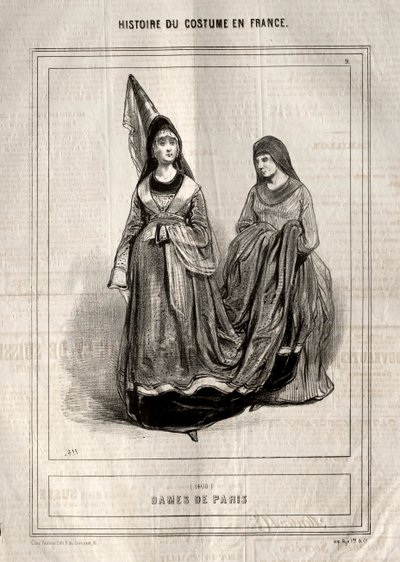 History of Costume in France: Ladies of Paris, 1843. av Paul Gavarni