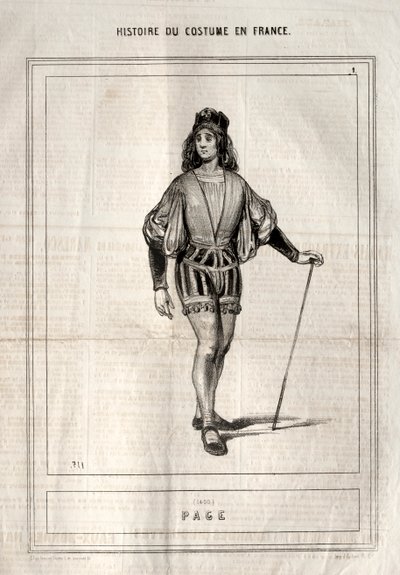 Historie om kostyme i Frankrike: Side av Paul Gavarni