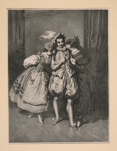 DOBBELT MØTE. av Paul Gavarni