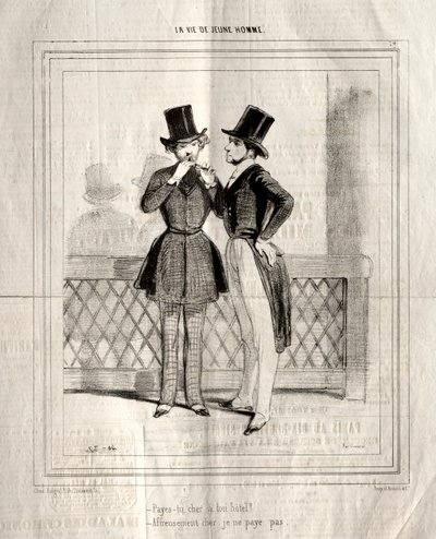 Livet til en ung mann, 1842. av Paul Gavarni
