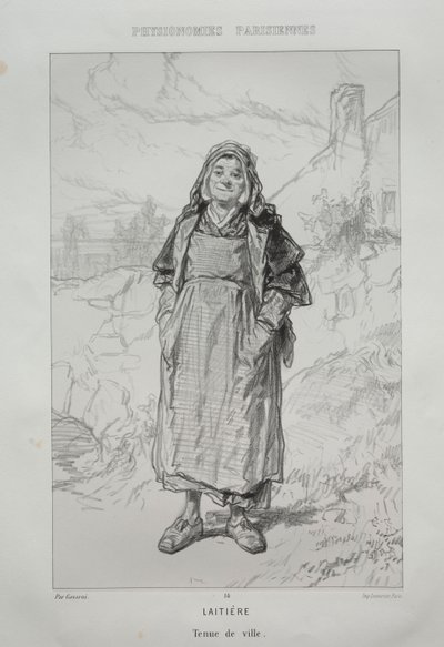 melkepike av Paul Gavarni