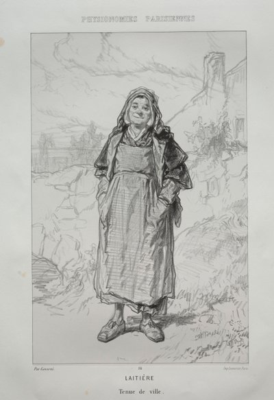 Melkepike. av Paul Gavarni