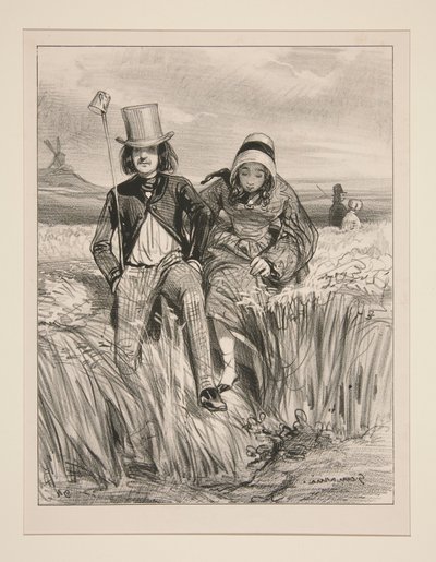 Så Lambertier er sammen med Caroline? av Paul Gavarni