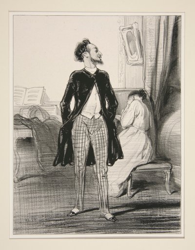 Sangermannen. av Paul Gavarni