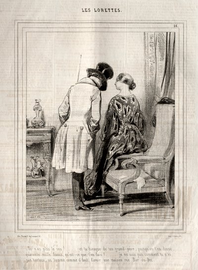 The Lorettes, 1842. av Paul Gavarni