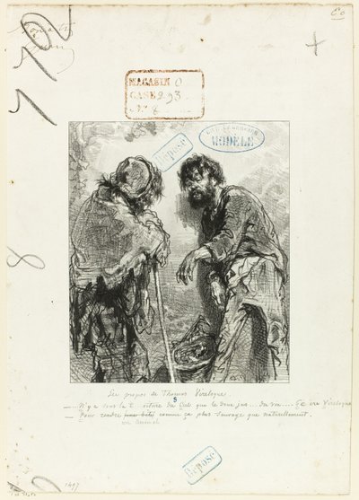 Les Propos de Thomas Vireloque: Under himlenes tak av Paul Gavarni