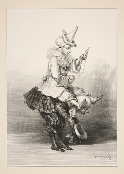 PAILLASSE OG PIERROT av Paul Gavarni