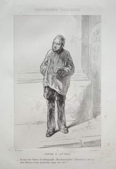 Skrivesaker. av Paul Gavarni