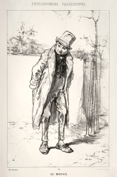 Physionomies Parisienne: Au Marais, 1869. av Paul Gavarni