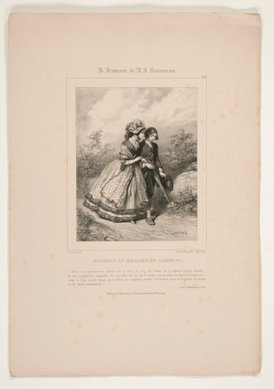 ROUSSEAU OG MADAME DE LARNAGE. av Paul Gavarni
