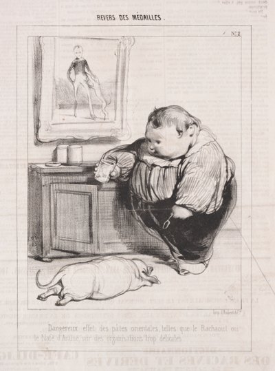 Baksiden av medaljer, 1842. av Paul Gavarni