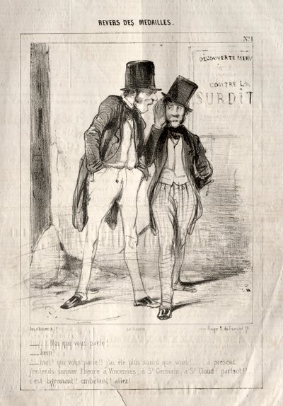 Baksiden av medaljer, 1842. av Paul Gavarni