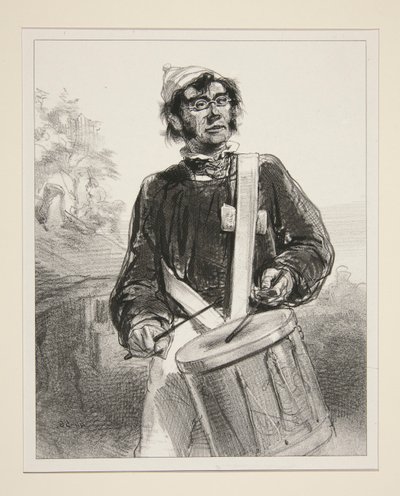 Landsbytromme. av Paul Gavarni